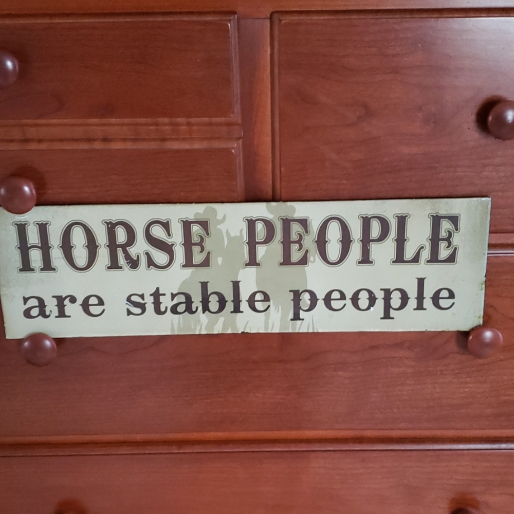Metal Horse People sign